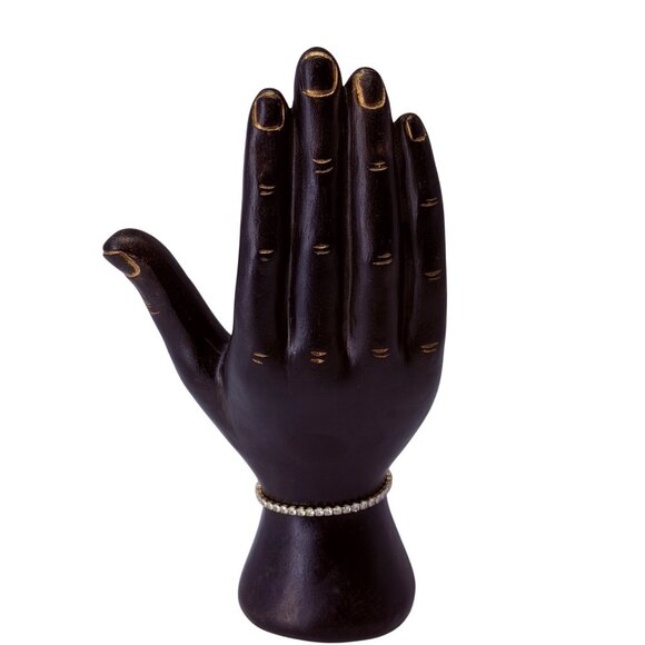 Vintage Swarovski Crystal Slider Tennis Bracelet 14K Gold Overlay Adjustable NOS - Picture 4 of 6